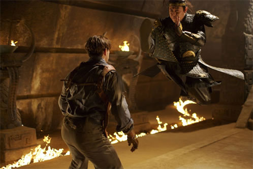 Jet Li zapateando en The Mummy 3